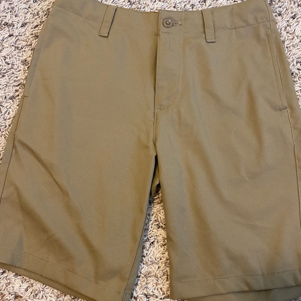 Boys Class Club dark khaki athletic material shorts size 12 good condition